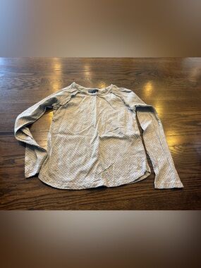 GAP Kids Light Gray Polka Dot Long Sleeve Top